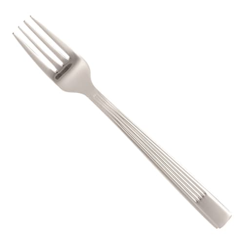 Steelite Estate Dinner Fork w/ Detailed Linear Handle Embossments, Silver